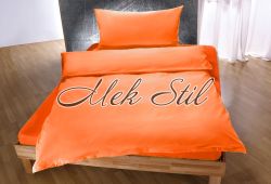 Едноцветно спално бельо за единично легло в оранж